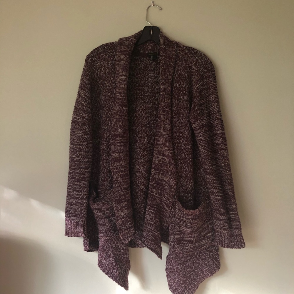 Forever 21 Large Purple Marled Layering Sweater